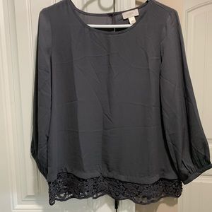 LOFT top... cute lace bottom detail! Never worn!